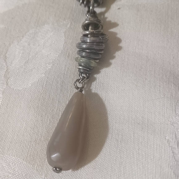 Stephen Dweck Beaded Y Drop Toggle Necklace, SS - Picture 12 of 13